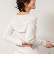 《手洗い可能》イレギュラーネックオフショルプルオーバー