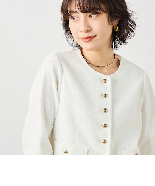 ウォッシャブルラッセルリングカーデジャケット