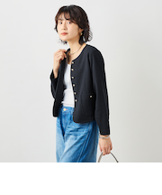 ウォッシャブルラッセルリングカーデジャケット