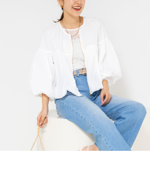 ウォッシャブル撥水ポケッタブルボリュームブルゾン