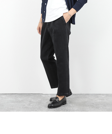デニムストレッチ セミワイドジャスト丈PT 26SS