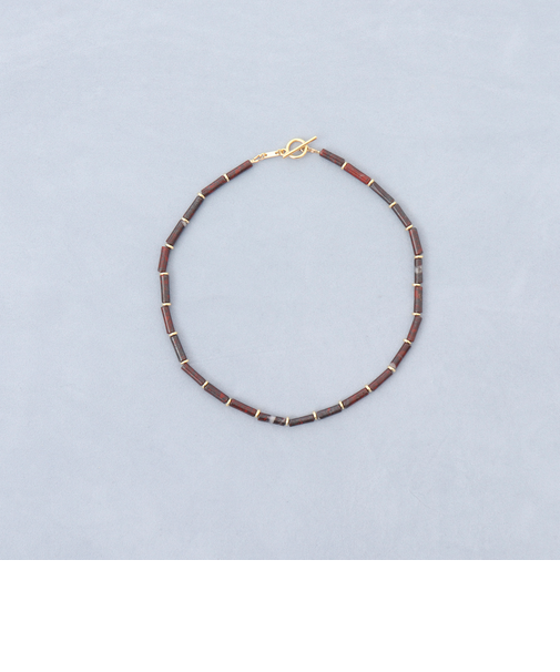 【grace grace/グラスグラス】チューブ天然石ネックレス