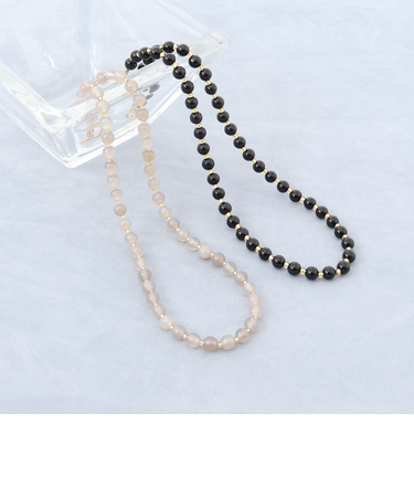 【grace grace/グラスグラス】ラウンド天然石ネックレス