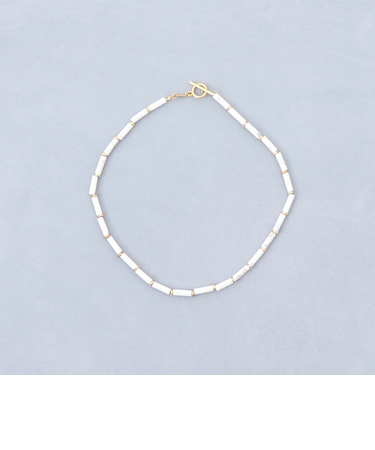 【grace grace/グラスグラス】チューブ天然石ネックレス