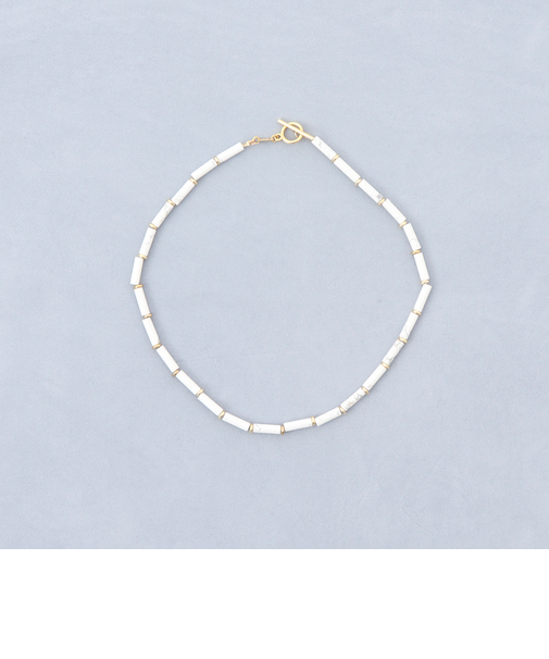 【grace grace/グラスグラス】チューブ天然石ネックレス