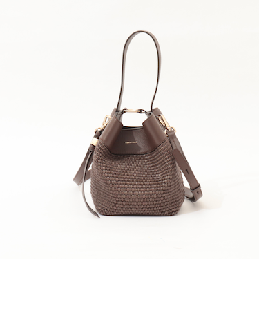 【LORISTELLA/ロリステッラ】キューブワンハンドル雑材コンビバッグ