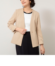 《セットアップ対応》ウォッシャブルWクロス2WAYストレッチジャケット