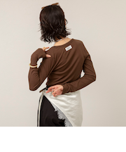 【MAQWEL/マクウェル】ウォッシャブルリブカーディガン