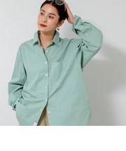 【MAQWEL/マクウェル】ウォッシャブルストライプシャツ