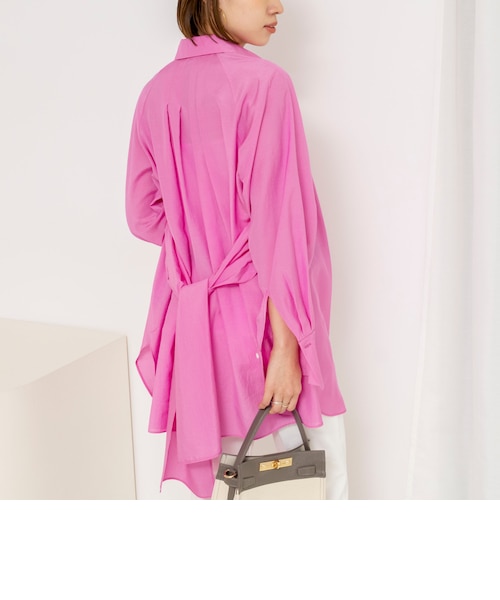 ウォッシャブルウエストリボン2WAYロングシャツ｜ノーリーズの通販