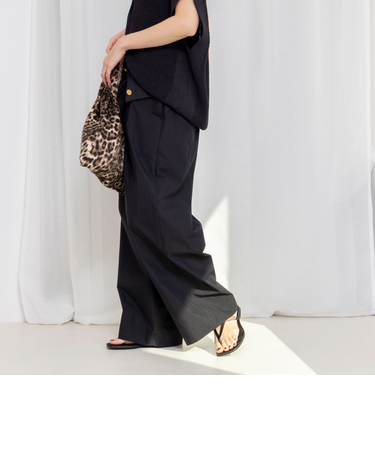 【一部WEB限定サイズ】ウォッシャブル撥水ワイドラップパンツ