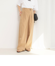 【一部WEB限定サイズ】ウォッシャブル撥水ワイドラップパンツ
