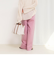 【一部WEB限定サイズ】ウォッシャブル撥水ワイドラップパンツ