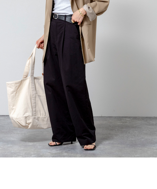 【MAQWEL/マクウェル】ウォッシャブルカーブチノパンツ