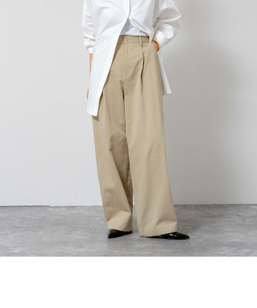 【MAQWEL/マクウェル】ウォッシャブルカーブチノパンツ