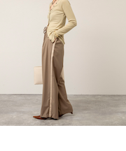 【MAQWEL/マクウェル】ウォッシャブルラインパンツ