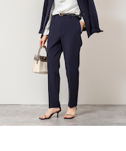 《セットアップ対応》ウォッシャブルWクロス2WAYストレッチテーパードパンツ