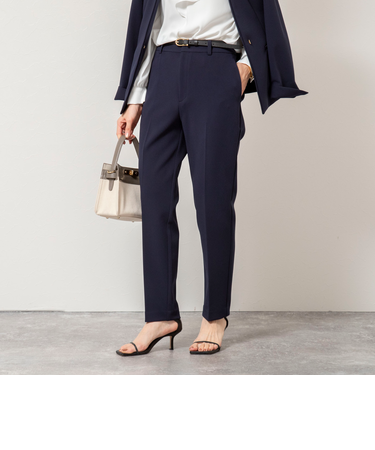 《セットアップ対応》ウォッシャブルWクロス2WAYストレッチテーパードパンツ