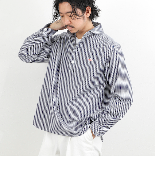 【DANTON/ダントン】DT-B0282OXP ROUND COLLAR P.O SHIRT LS 26SS