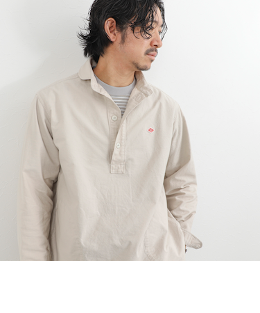 【DANTON/ダントン】DT-B0282SOX ROUND COLLAR P.O SHIRT LS 26SS