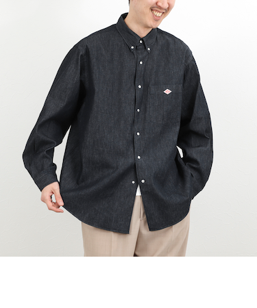 【DANTON/ダントン】DT-B0293DUG DOT BUTTON B.D. SHIRT LS 26SS