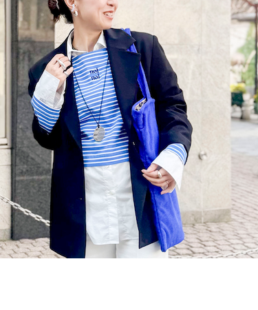 【nolnol/ノルノル】ウォッシャブルシルケットボーダーショートT