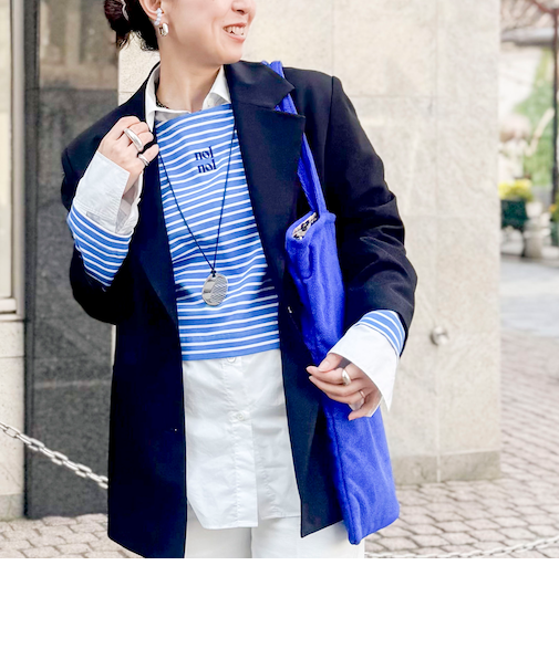 【nolnol/ノルノル】ウォッシャブルシルケットボーダーショートT