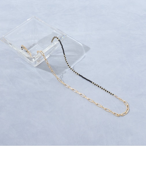 【grace grace/グラスグラス】チェーン×天然石アレンジネックレス