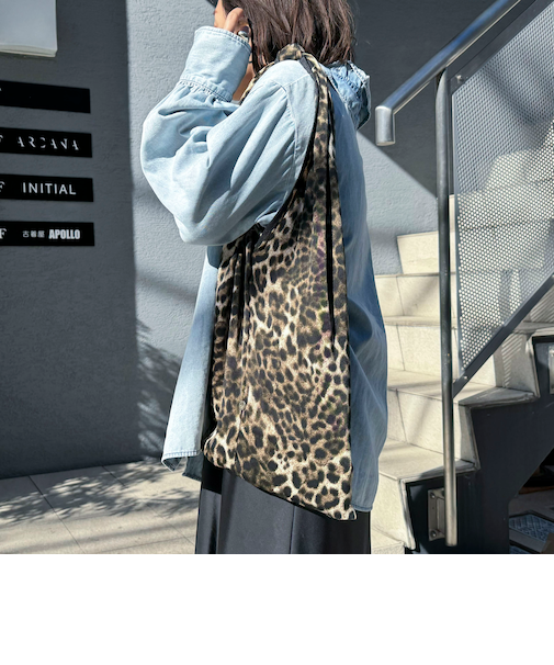 【grace grace/グラスグラス】レオパードトリアンゴロバッグ