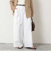 ウォッシャブルエクセルテックタンブラー2タックワイドパンツ