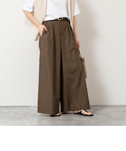 ウォッシャブルエクセルテックタンブラー2タックワイドパンツ