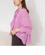 ウォッシャブル100/2ガスボイルボウタイブラウス