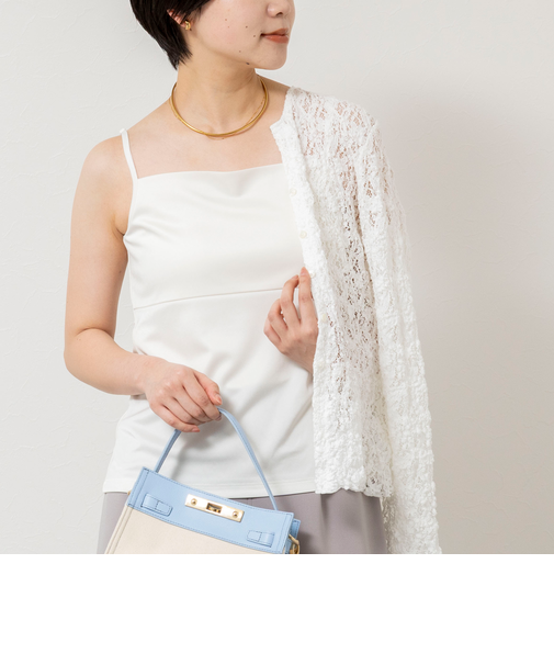 ウォッシャブルアジャスター付サテンスムースキャミ