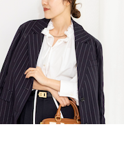 ウォッシャブルフリル襟ブラウス