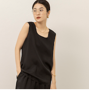 《セットアップ対応》【MAQWEL/マクウェル】ウォッシャブルサテンノースリーブ