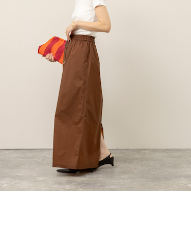 《セットアップ対応》【MAQWEL/マクウェル】ウォッシャブルシアースカート