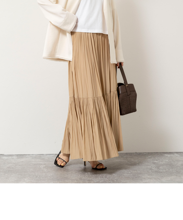 ウォッシャブルカッセンギャザーマキシスカート