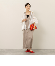 【MAQWEL/マクウェル】ウォッシャブルサテンワンピース