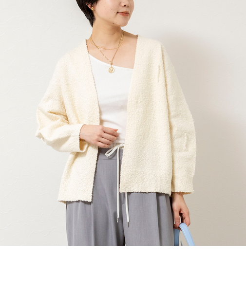 【IRONING/アイロニング】bubble cottonカーディガン
