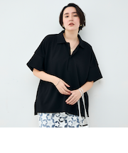 ウォッシャブルョーポロ襟ハーフスリーブジゼットダンボール