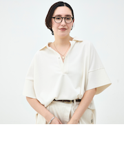 ウォッシャブルョーポロ襟ハーフスリーブジゼットダンボール