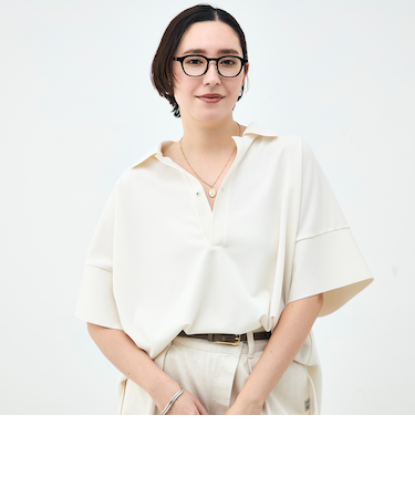 ウォッシャブルョーポロ襟ハーフスリーブジゼットダンボール