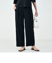 《セットアップ対応》ウォッシャブルイージーツイルセミワイドパンツ