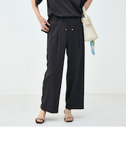 《セットアップ対応》ウォッシャブルイージーツイルセミワイドパンツ