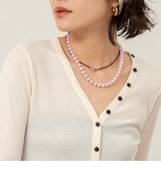 【MAQWEL/マクウェル】ツートンビーズネックレス