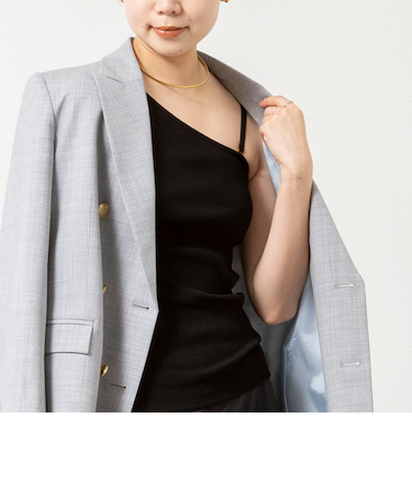 ウォッシャブルカップ付ワンショルタンクトップ