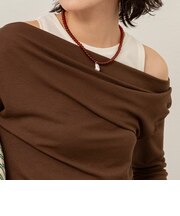 【MAQWEL/マクウェル】パールトップビーズネックレス