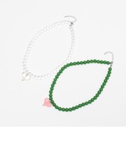 【MAQWEL/マクウェル】ハートトップビーズネックレス