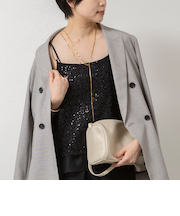 ウォッシャブルフェザースパンコールチュールキャミブラウス