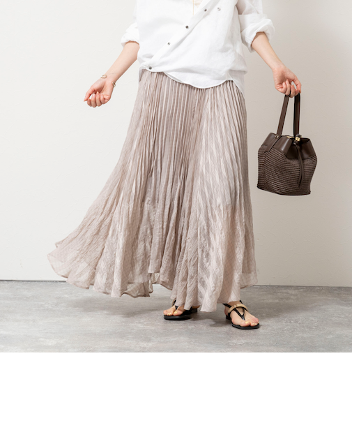 【WEB限定】ウォッシャブルシアーチェックプリーツスカート